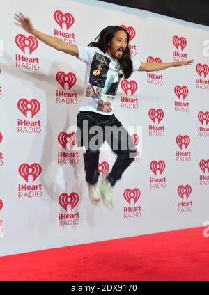 DJ Steve Aoki nimmt am 19. September 2014 am iHeartRadio Music Festival 2014 in der MGM Grand Garden Arena in Las Vegas, Nevada, USA Teil. Foto von Kobby Dagan/ABACAPRESS.COM Stockfoto