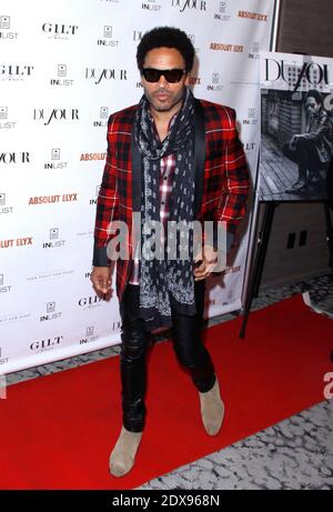 Lenny Kravitz scheint am 22. September 2014 im Park Hyatt New York Hotel in New York City, NY, USA, sein Album Strut und sein Cover des DuJour Magazine zu feiern. Foto von Donna ward/AABACAPRESS.COM Stockfoto