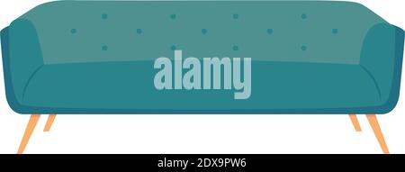 Minimalistisches Sofa Symbol über weißem Hintergrund, buntes Design, Vektor-Illustration Stock Vektor