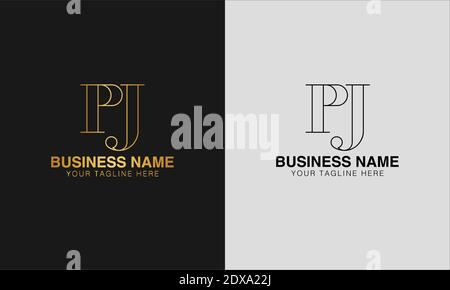 PJ P J anfängliche abstrakte moderne minimal kreative Logo, Vektor-Vorlage Bild. Luxus-Logo, Logo, anfängliche Logo. Stock Vektor