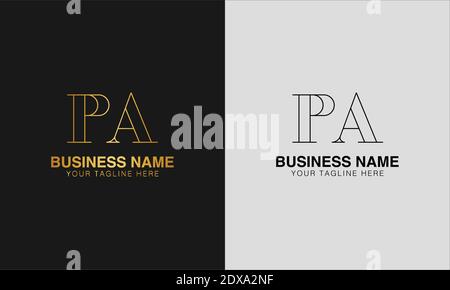 PA P EINE anfängliche Basis abstrakt moderne minimal kreative Logo, Vektor-Vorlage Bild. Luxus-Logo, anfängliches Logo. Stock Vektor