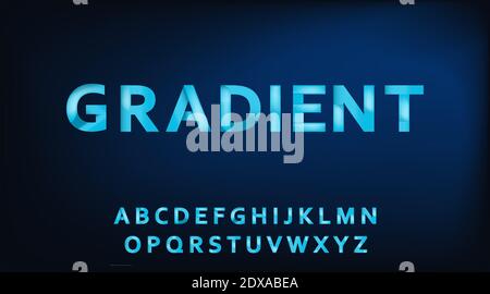 Gradient Alphabet Typografie Vektor Illustration Stock Vektor