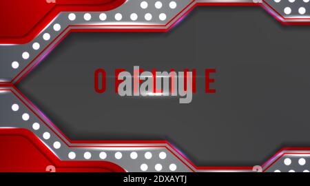 Modernes Offline-Banner mit abstraktem Hintergrund für Twitch Stock Vektor