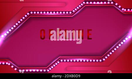 Modernes Offline-Banner mit abstraktem Hintergrund für Twitch Stock Vektor