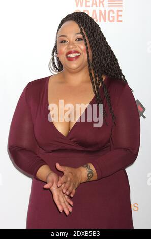 Ebony Joy nimmt am 1. Dezember 2015 an der Premiere von 'CHI-RAQ: A Spike Lee Joint' im Ziegfeld Theatre in New York City Teil. Foto: Henry McGee/MediaPunch Stockfoto