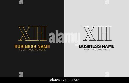 XH X H Initial basiert abstrakt moderne minimal kreative Logo, Vektor-Vorlage Bild. Luxus-Logo, Logo initial. Stock Vektor