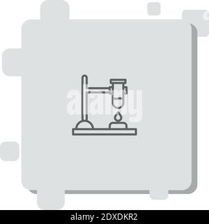 bunsen Brenner Vektor-Symbol Moderne einfache Vektor-Illustration Stock Vektor