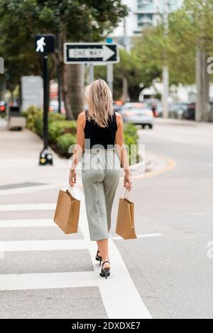Geschäftsfrau in Miami, Florida. Usa. Stockfoto