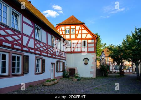 Kirchplatz, Lohr am Main, Spessart, Unterfranken, Bayern, Deutschland, Stockfoto