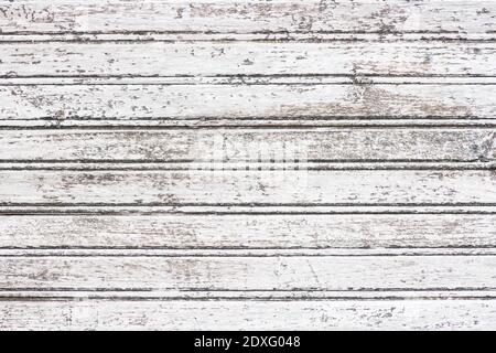 Holzbretter in weißem abgenutzten Ton. In einer horizontalen Position für eine Hochzeit, Weihnachten oder andere Veranstaltung. Stockfoto