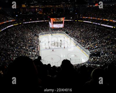 T-Mobile Arena, Las Vegas, NV - 2. Januar 2020: Philadelphia Flyers vs. Vegas Golden Knights Stockfoto