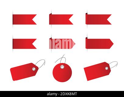 Preisschild und bieten Bänder Stock Vektor