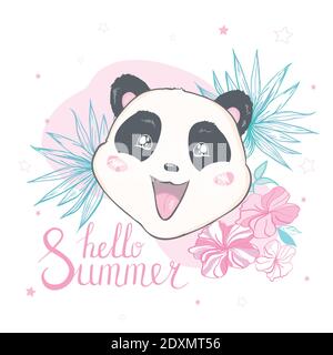 Vektor Panda, Illustration Panda, Vektor-Illustration. Tiervektor. Stock Vektor