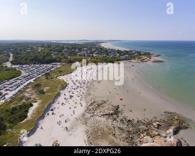 Wingaersheek Beach Luftaufnahme in Gloucester, Cape Ann, Massachusetts, MA, USA. Stockfoto