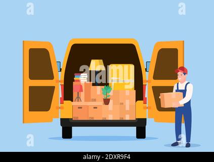 Umzugshausservice. Stock Vektor