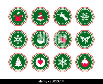 Weihnachten Geschichten Ikonen Geschichte von Weihnachten Stock Vektor