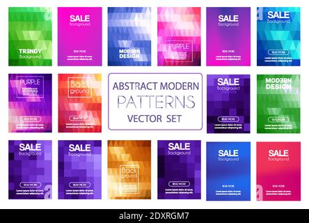 Ein Satz abstrakter Vektorhintergründe Stock Vektor