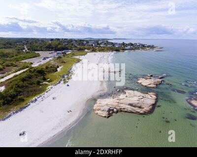 Wingaersheek Beach Luftaufnahme in Gloucester, Cape Ann, Massachusetts, MA, USA. Stockfoto