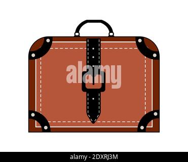 Alte vintage Gepäcktasche Koffer Reise Illustration Stock Stock Vektor