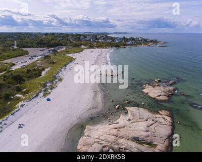 Wingaersheek Beach Luftaufnahme in Gloucester, Cape Ann, Massachusetts, MA, USA. Stockfoto