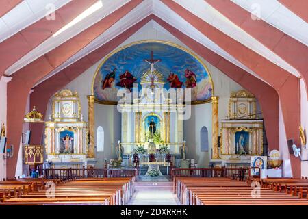 Die alte Kirche von Tagudin in Ilocos, Philippinen Stockfoto