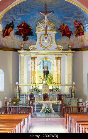 Die alte Kirche von Tagudin in Ilocos, Philippinen Stockfoto