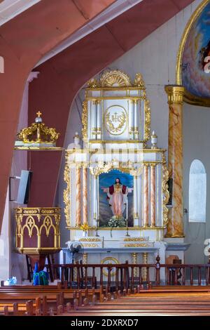 Die alte Kirche von Tagudin in Ilocos, Philippinen Stockfoto