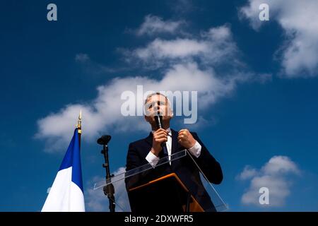 FRA - FRANCOIS DE RUGY EN BRETAGNE François de Rugy, Ministre d’État, Ministre de la Transition écologique et solidaire, inure et visite la Central Stockfoto