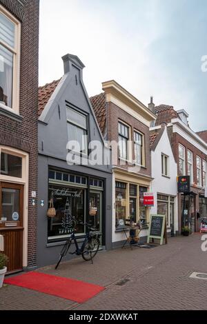 Shop Fassaden in der Stadt Gouda, Niederlande Stockfoto