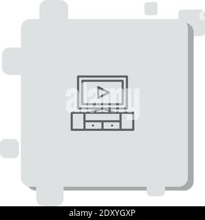Fernsehen Vektor-Symbol Moderne einfache Vektor-Illustration Stock Vektor