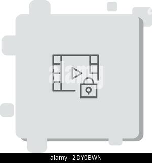 Video-Player Vektor-Symbol Moderne einfache Vektor-Illustration Stock Vektor