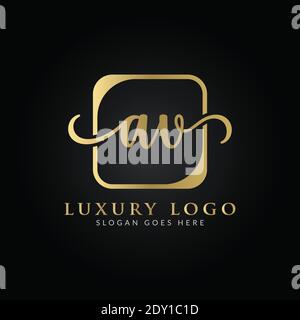 Ursprüngliche AV-Brief Logo Design Vektor-Vorlage. Kreativer Luxus Buchstabe AV Logo Design Stock Vektor