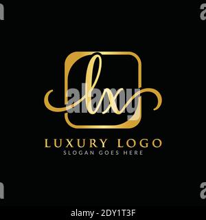 Ursprüngliche LX Buchstabe Logo Design Vektor-Vorlage. Luxus Buchstabe LX Logo Design Stock Vektor
