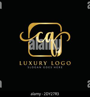 Initial CQ Letter Logo Creative Modern Typography Vektor-Vorlage. Kreativer Luxus Buchstabe CQ Logo Vektor. Stock Vektor