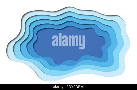 Banner mit abstraktem Hintergrund und Formen mit Papierschnitt-Mustern - Illustration Stock Vektor