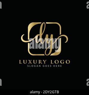 Initial DY Letter Logo Creative Modern Typography Vektor-Vorlage. Kreativer Luxus abstrakter Buchstabe DY Logo Design Stock Vektor