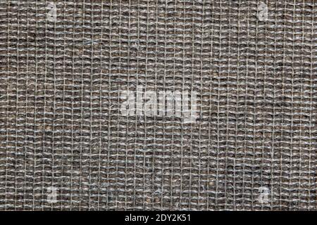 Braun Leinwand Textur Hintergrund horizontal und vertikal Streifen Stoff Effekt Muster alt und retro Baumwollgewebe Stoffmuster. Stockfoto