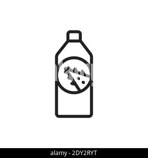 Bio-Aloe-Saft Linie Symbol. Skizzieren Sie das Piktogramm für die Webseite. Stock Vektor