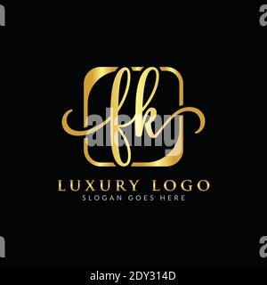 Initial FK Letter Logo mit Creative Modern Business Typography Vektor-Vorlage. Kreativer Buchstabe FK Logo Vektor Stock Vektor