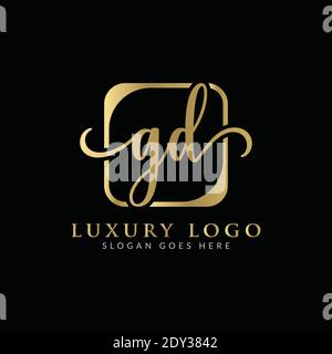 Initial GD Brief Logo Creative Modern Typography Vektor-Vorlage. Kreativer Luxus Buchstabe GD Logo Design Stock Vektor