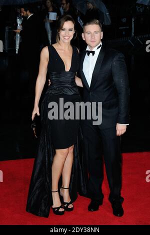 Charlie Webster und Allen Leech bei der Eröffnung des BFI London Film Festival und der Imitation Game Premiere am 08. Oktober 2014 auf dem Odeon Leicester Square in London, Großbritannien. Foto von Aurore Marechal/ABACAPRESS.COM Stockfoto