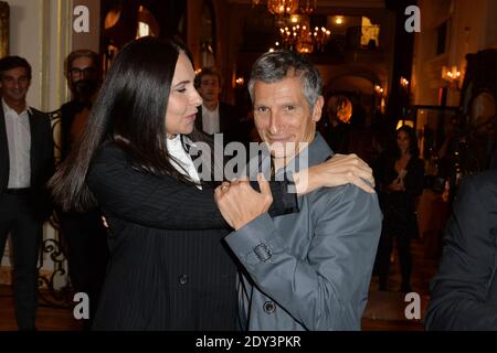 Nathalie garcon und Nagui bei der Nathalie Garcons Buchsignierung Cocktail Party im Hotel Regina am 13. Oktober 2014 in Paris, Frankreich. Foto von Laurent Zabulon/ABACAPRESS.COM Stockfoto