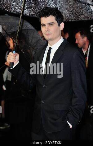 Damian Chazelle bei der Whiplash-Premiere während des BFI London Film Festival am 15. Oktober 2014 auf dem Odeon Leicester Square in London, Großbritannien. Foto von Aurore Marechal/ABACAPRESS.COM Stockfoto