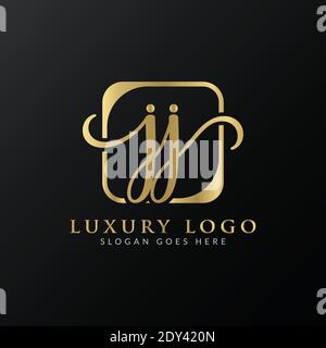 Kreativer Buchstabe JJ Logo Design Vektor Vorlage. Anfänglicher Luxusbuchstabe JJ Logo Design Stock Vektor