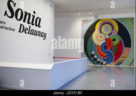 Ausstellungs-Retrospektive von Sonia Delaunay während des Pressetag im Museum of Modern Art in Paris, Frankreich am 3. November 2014. Diese Ausstellung wird am 15. April 2015 im Tate Modern Museum in London gezeigt. Foto Thierry Orban/ABACAPRESS.COM Stockfoto