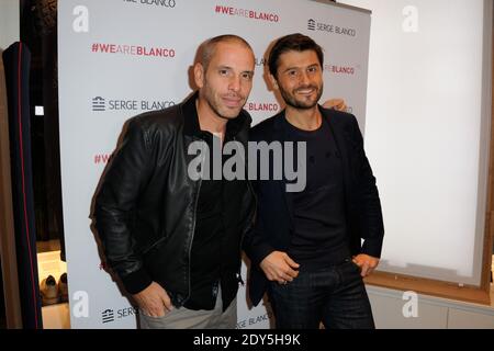 Christophe Beaugrand, Medi Sadoun bei Serge Blanco Neueröffnung in Paris, Frankreich am 13. November 2014, Foto von Alban Wyters/ABACAPRESS.COM Stockfoto