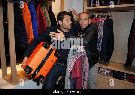 Christophe Beaugrand, Medi Sadoun bei Serge Blanco Neueröffnung in Paris, Frankreich am 13. November 2014, Foto von Alban Wyters/ABACAPRESS.COM Stockfoto