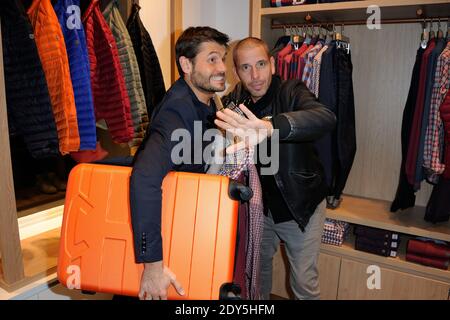 Christophe Beaugrand, Medi Sadoun bei Serge Blanco Neueröffnung in Paris, Frankreich am 13. November 2014, Foto von Alban Wyters/ABACAPRESS.COM Stockfoto