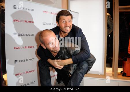 Christophe Beaugrand, Medi Sadoun bei Serge Blanco Neueröffnung in Paris, Frankreich am 13. November 2014, Foto von Alban Wyters/ABACAPRESS.COM Stockfoto