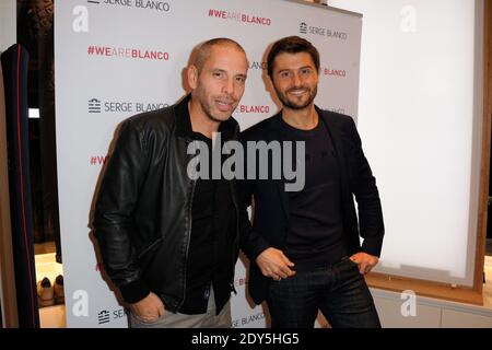 Christophe Beaugrand, Medi Sadoun bei Serge Blanco Neueröffnung in Paris, Frankreich am 13. November 2014, Foto von Alban Wyters/ABACAPRESS.COM Stockfoto